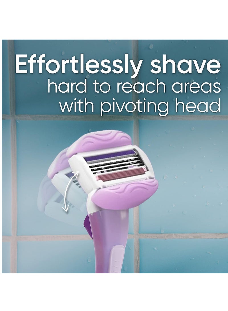 Gillette شفرة حلاقة جيلت فينوس كومفورت غلايد فريزيا للنساء - 1 مقبض + 2 عبوات إضافية - Image 4