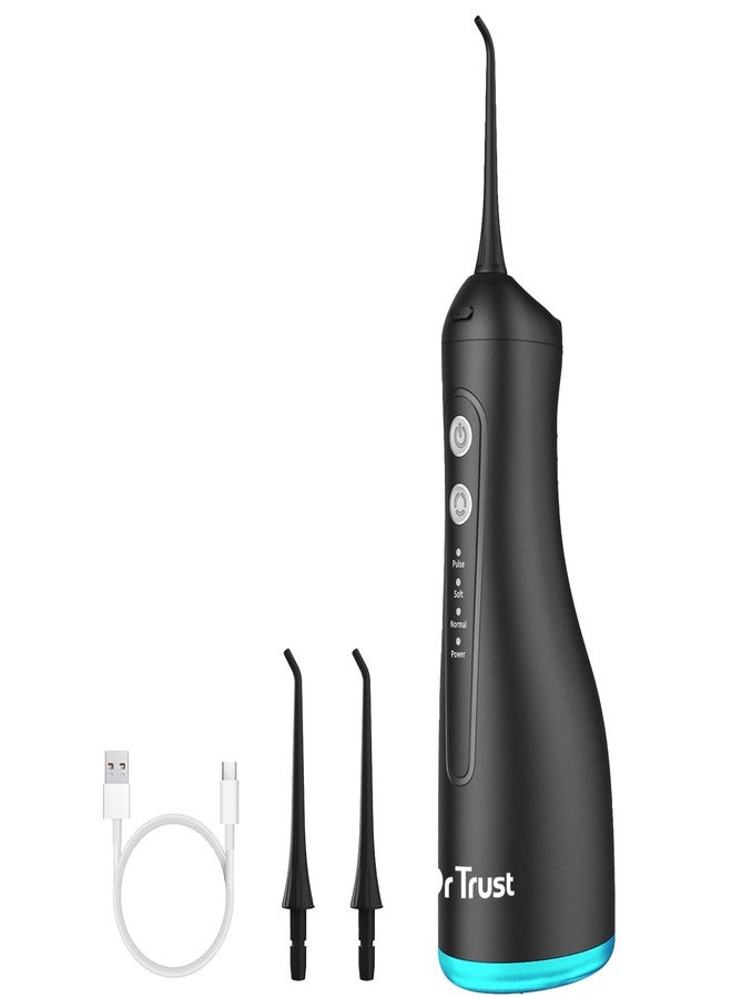 Dr Trust USA 314 Aquacare® Oral Irrigator, Portable Cordless Water Flosser, Rechargeable Dental Care Flossing, 4 Cleaning Modes, IPX7 300 ml Water Tank, Flossing at Home & Travel, Dental Oral Gum Care Flosser for Plaque Removal - Image 1