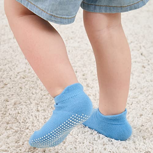 ZAPLES Baby Non Slip Grip Ankle Socks with Non Skid Soles for Infants Toddlers Kids Boys Girls, Boys - 9 Pairs, 1-3T - Image 5