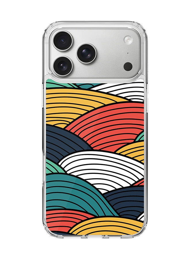 Stylizedd Classic Clear MagSafe Case for iPhone 17 Pro Max , Hybrid Soft Case Flexible Edges Anti Drop TPU PC Gel Thin Transparent Cover [ Designed for iPhone 17 Pro Max ] - Woven Colors Full Print