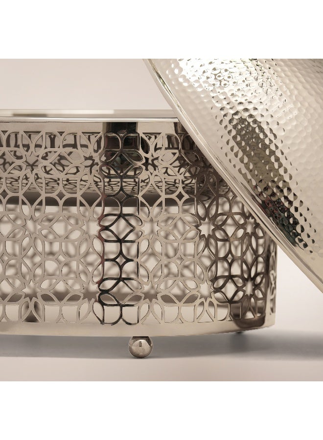 La Mesa Metal Food Server Nickel Plated 36*27.5*29Cm, Silver - Image 3