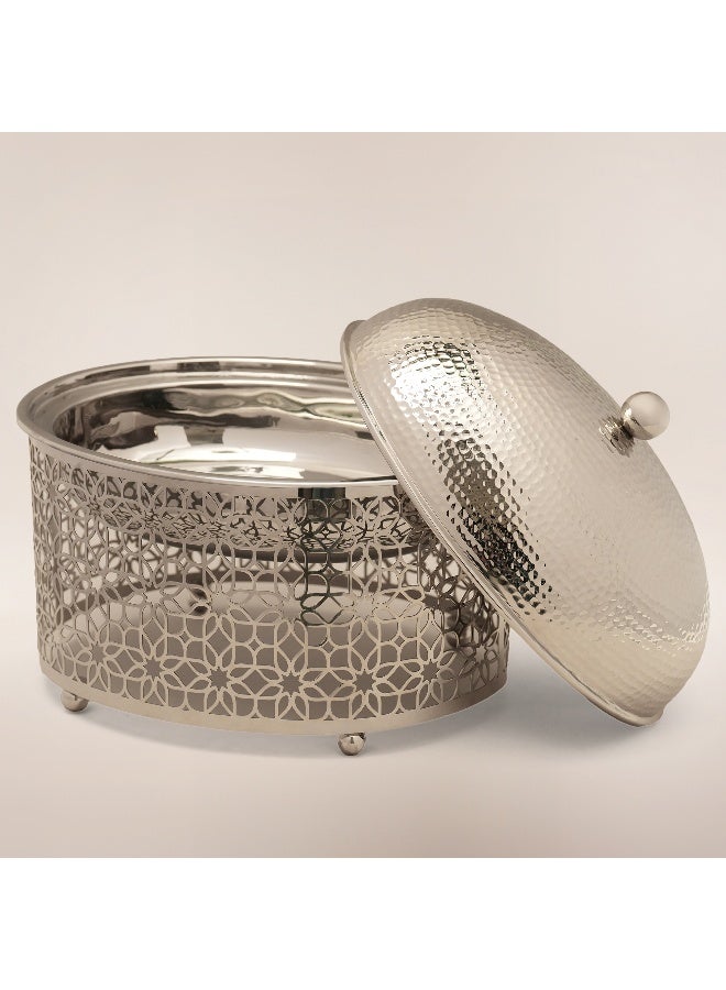 La Mesa Metal Food Server Nickel Plated 36*27.5*29Cm, Silver - Image 2