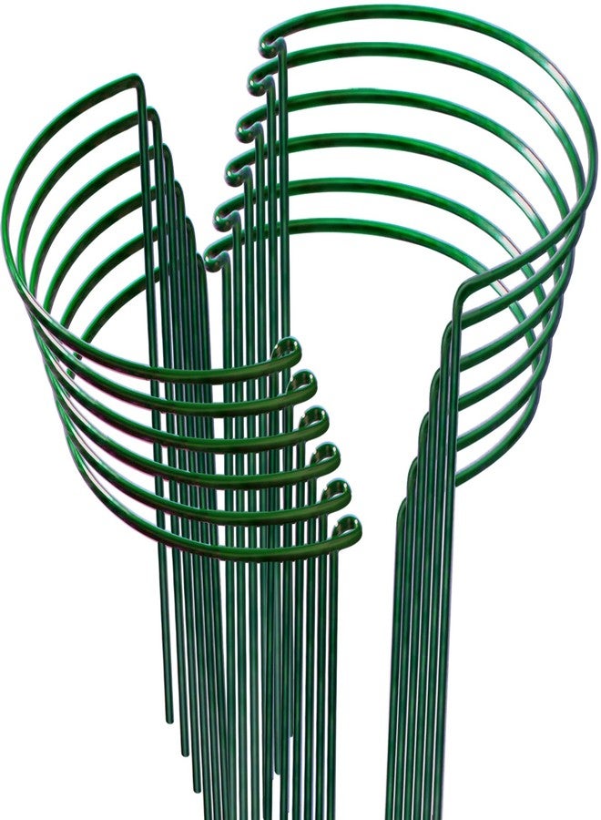 LEOBRO 12PCS Plant Supports, Peony Cages and Supports, Plant Stakes, Plant Support Stakes for Indoor Plants, Outdoor Plants, Monstera Hydrangea Support Cage, 10" W x 15.8" H - Image 1