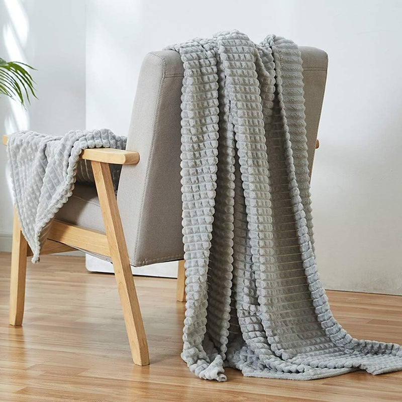 SimpleOpulence Gray Throw Blanket for CouchSuper Soft Fluffy Blankets for Women 50x70 Inches Cozy Lightweight Fleece Blanket for Home Decor