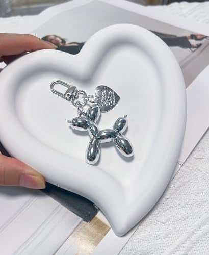 LAEKOU Jelly Balloon Dog Design Keychain for Women, Cute Girls Key Chain, Bag Charms Accessories for Car Purse Backpack - Image 4