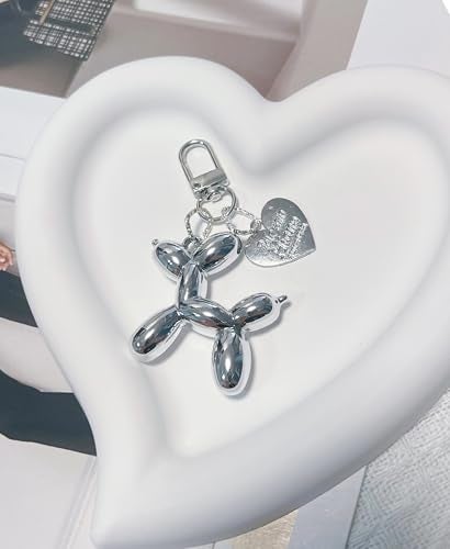 LAEKOU Jelly Balloon Dog Design Keychain for Women, Cute Girls Key Chain, Bag Charms Accessories for Car Purse Backpack - Image 5