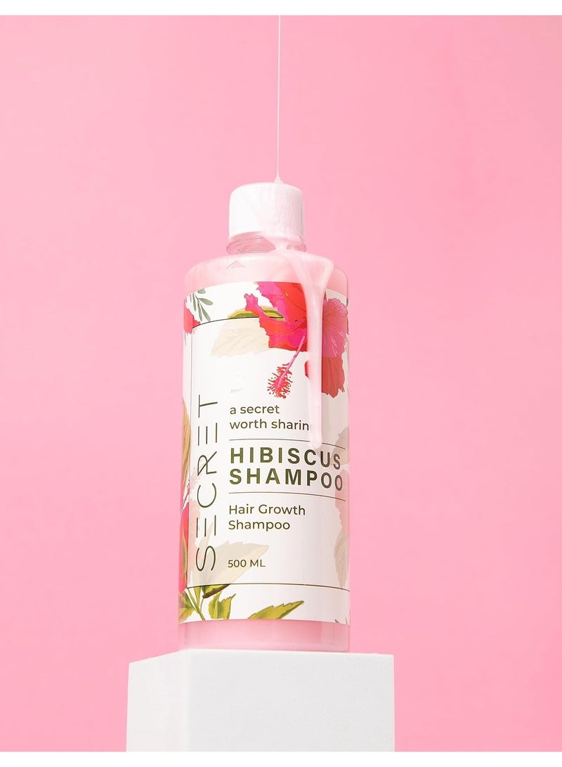 سيكريت شامبو سيكريت الكركديه خالي من SLS البارابين والسيليكون يحسن نمو الشعر 500 مل - Image 4