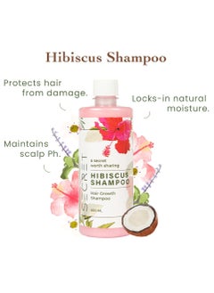 Secret Secret Hibiscus shampoo Free From SLS Parabens And Silicone Improves Hair Growth 500ml  - Image 2