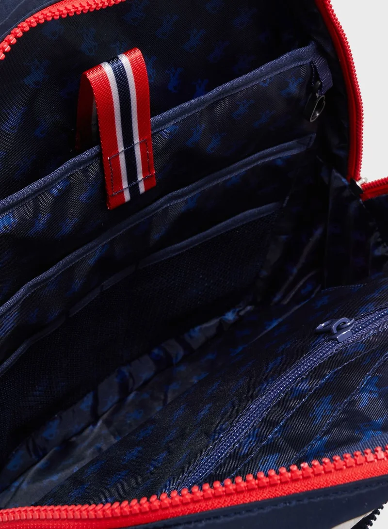 bhpoloclub Logo Front Zip Backpack