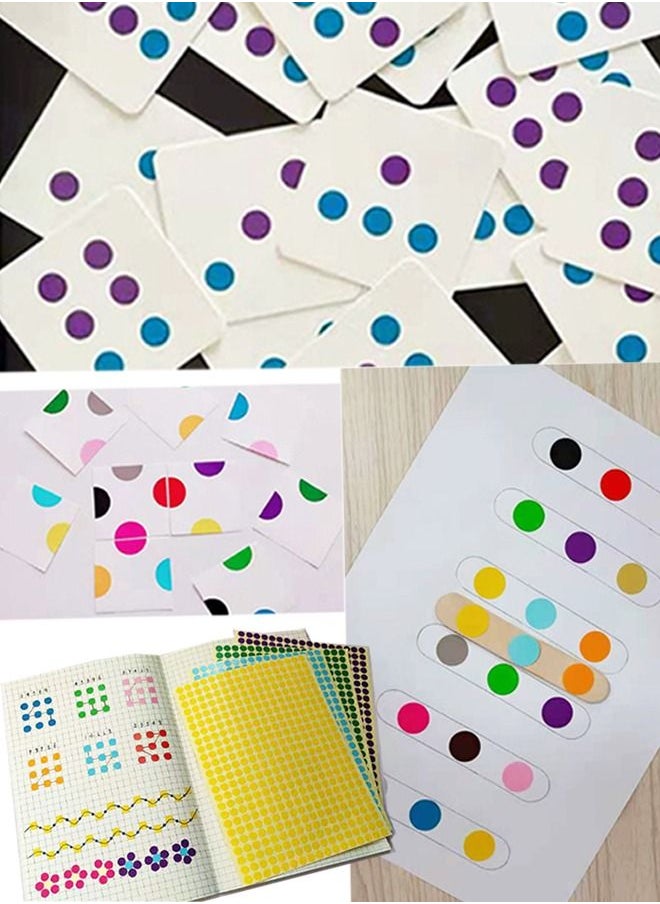 WooFree - Round Dot Stickers Color Coding Labels 6mm 19mm in 16 Colors - Image 1