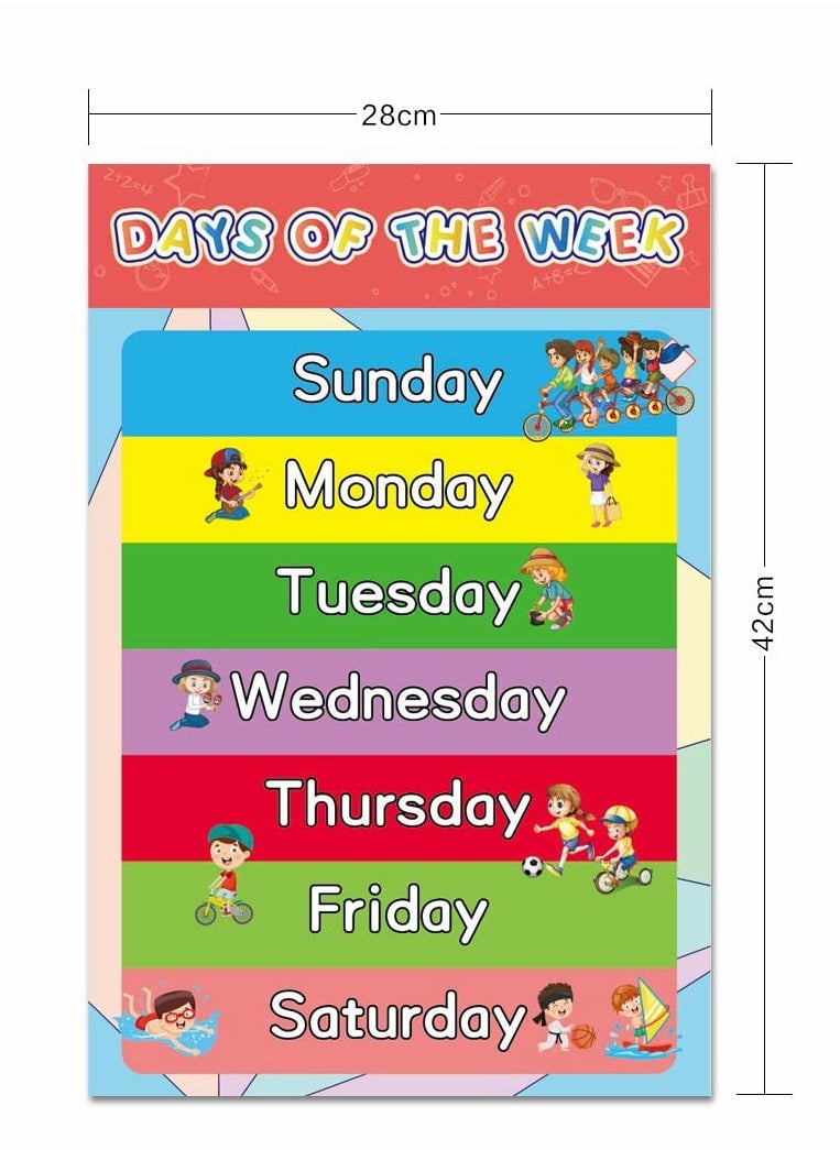 Generic 16-Piece Educational Preschool Posters for Toddlers and Kids' Classroom Learning, Includes Glue Dots for Easy Display and Engagement.  - Image 5