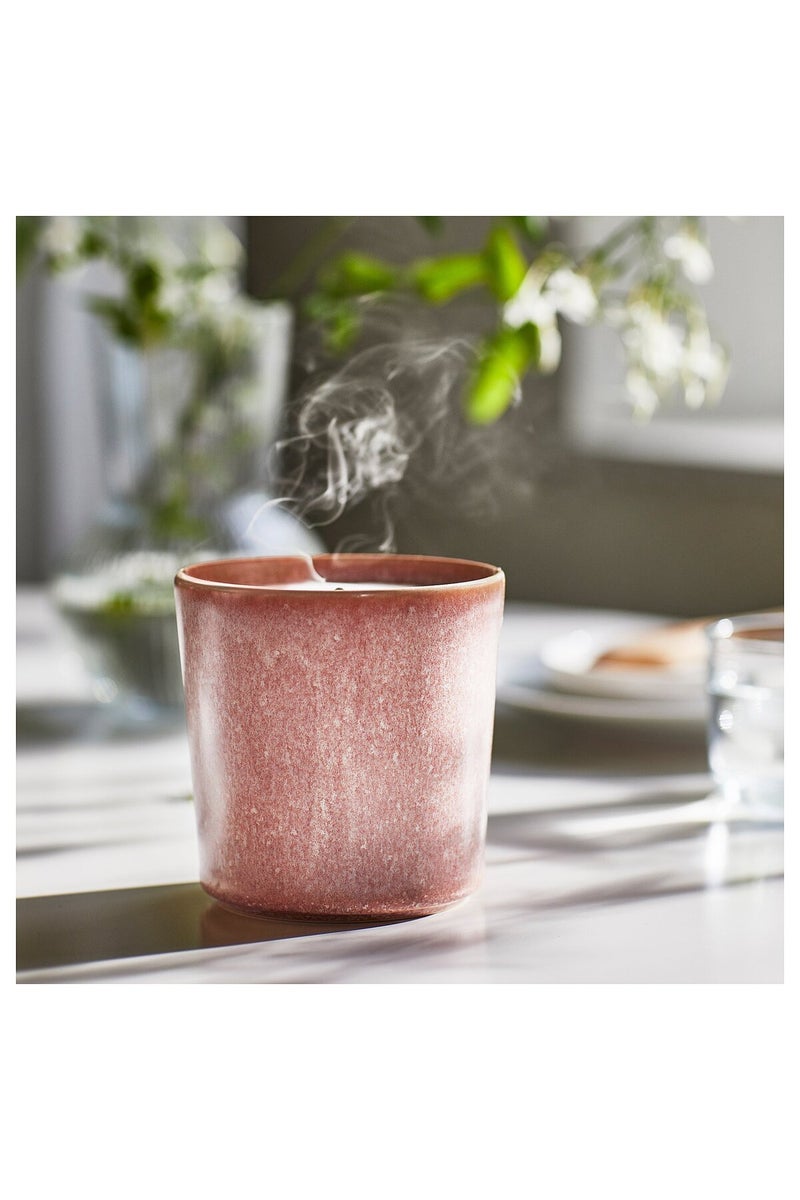 شمعة معطرة في جرة خزفية، ياسمين/وردي، 50 ساعة - Image 5