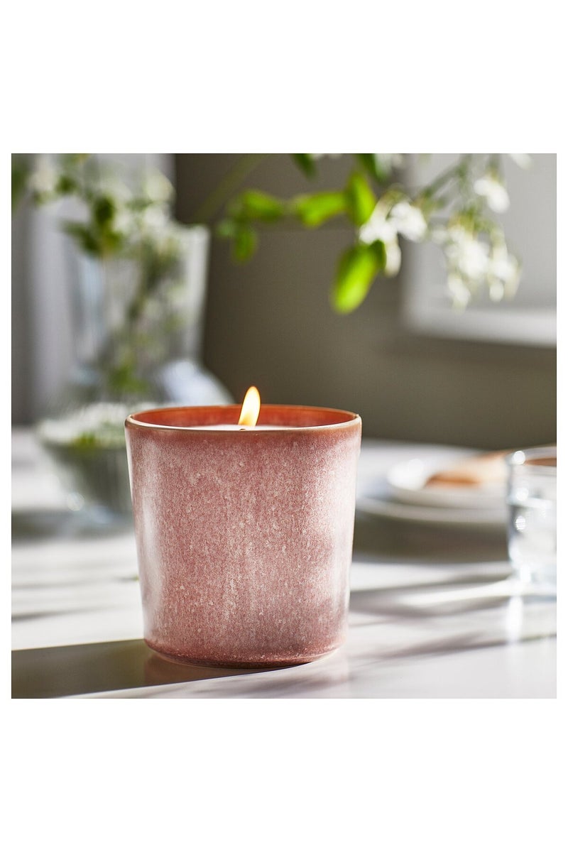 شمعة معطرة في جرة خزفية، ياسمين/وردي، 50 ساعة - Image 4