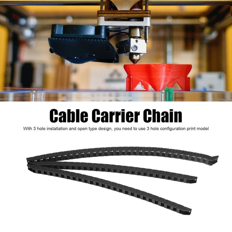 3Pcs Nylon Drag Chains for 3D Printer with 3 Hole Bridge Type Open Type Carrier Chain, 2pcs 460mm Nylon Drag Chains and 1pcs 550mm Nylon Drag Chains - Image 2
