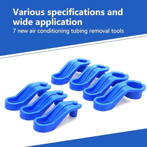 Fluher 7 PCS Car Transmission Oil Cooler Pipe Quick Disassembly Tool, Fuel Line Disconnect Disassembler, 1/4 5/16 3/8 1/2 5/8 3/4 7/8 Inch Tool Set, Universal for Car Repair Accessories (Blue) - Image 5