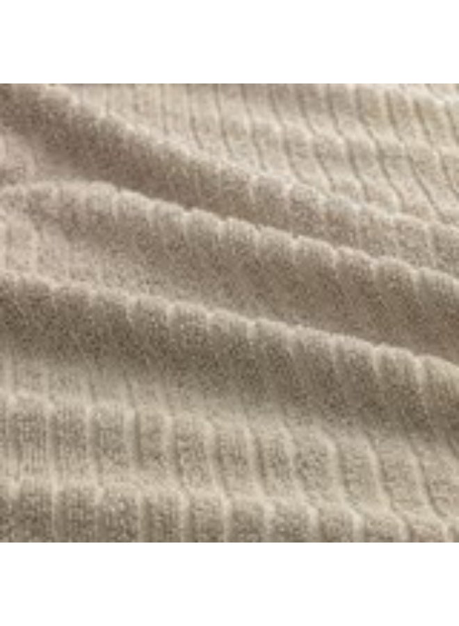 Bath towel light beige 70x140 cm - Image 4