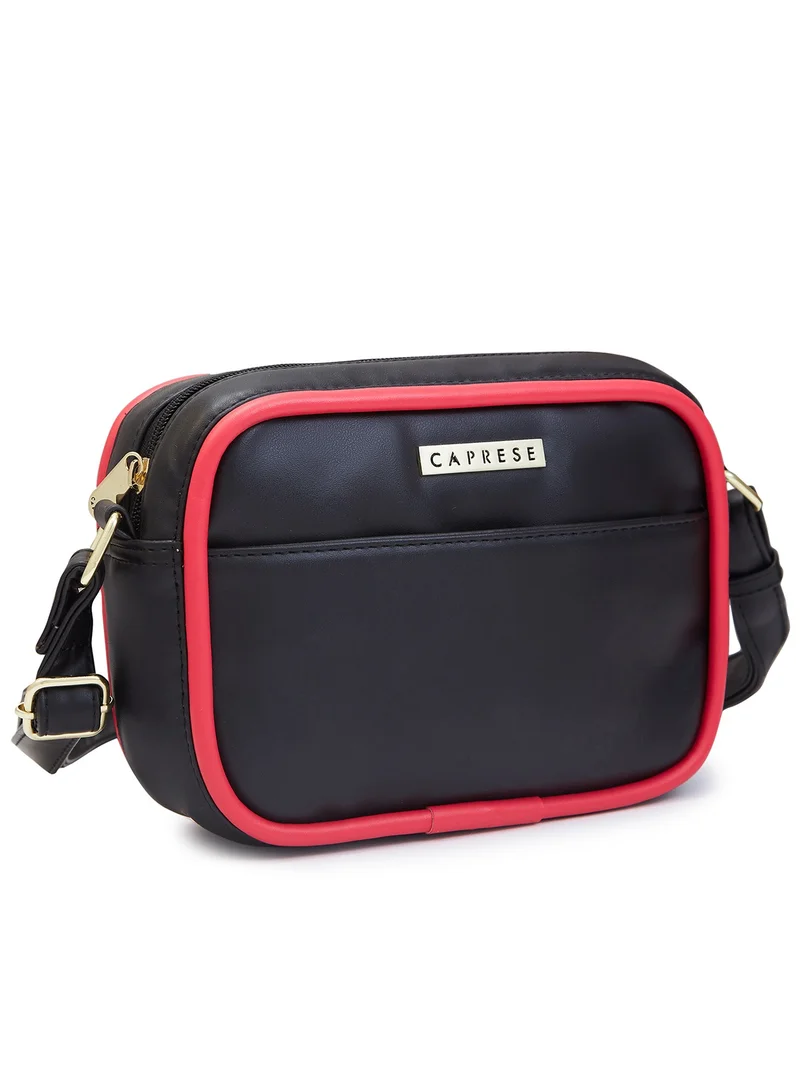 CAPRESE Caprese Gracie Solid Black Faux Leather Medium Sling Bag