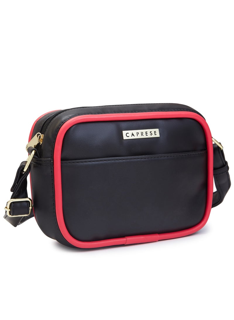 كابريسي جرايسي حقيبة متوسطة الحجم من الجلد الصناعي الأسود الصلب - Image 4