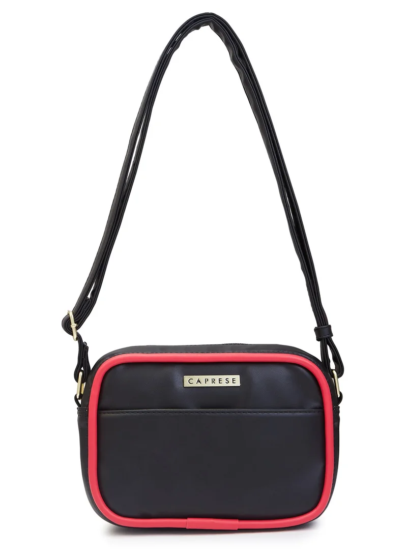 CAPRESE Caprese Gracie Solid Black Faux Leather Medium Sling Bag