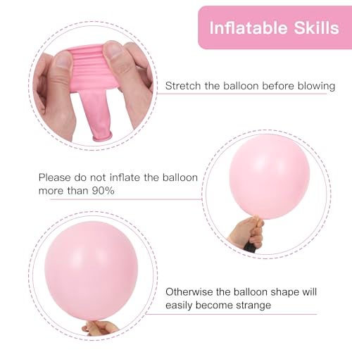 RUBFAC 87pcs Light Pink Balloons Different Sizes 18 12 10 5 Inches for Garland Arch, Premium Pastel Pink Balloons for Valentine's Day Girl Birthday Wedding Baby Shower Bridal Shower Party Decorations - Image 3