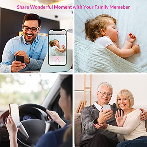 iBaby M8L WiFi Baby Monitor with Camera & Audio: Sleep Tracking, Motion Alerts, Wireless 360º Pan 110º Tilt, Temperature Sensor, 1080PFull HD Video, Night Vision, Support Multi-User on Smartphone APP - Image 4