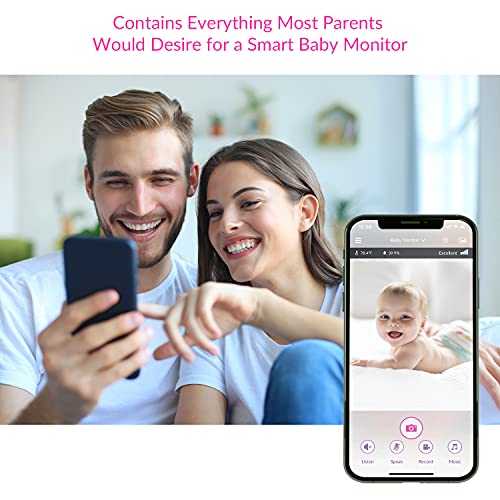 iBaby M8L WiFi Baby Monitor with Camera & Audio: Sleep Tracking, Motion Alerts, Wireless 360º Pan 110º Tilt, Temperature Sensor, 1080PFull HD Video, Night Vision, Support Multi-User on Smartphone APP - Image 2