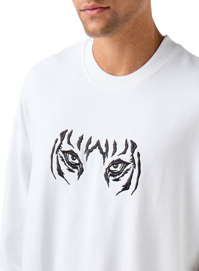 سبلاش فيڤ سويت شيرت رجالي بطبعة نمر مقاس كبير - Image 4