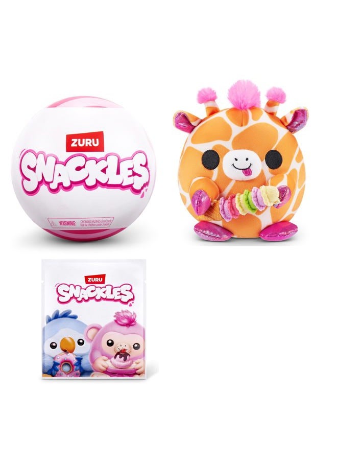 SNACKLES Non-Licensed Series 1, 5-inch Plush by ZURU, Plush with Snack Accessory, Random - Image 1