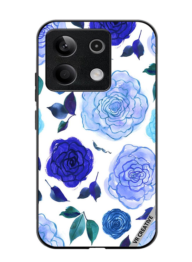 VR CREATIVE Protective Case Cover For Xiaomi Poco X6 Blue Smot Flower Design Multicolour - Image 1