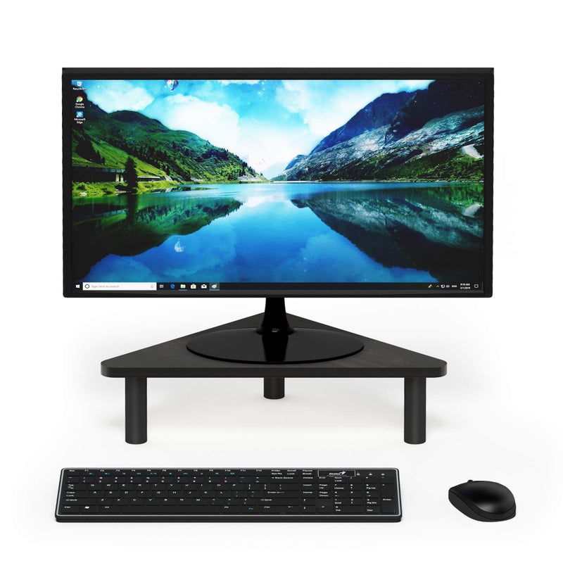 Furinno Turn-N-Tube Corner Monitor Riser Stand, Espresso/Black - Image 3