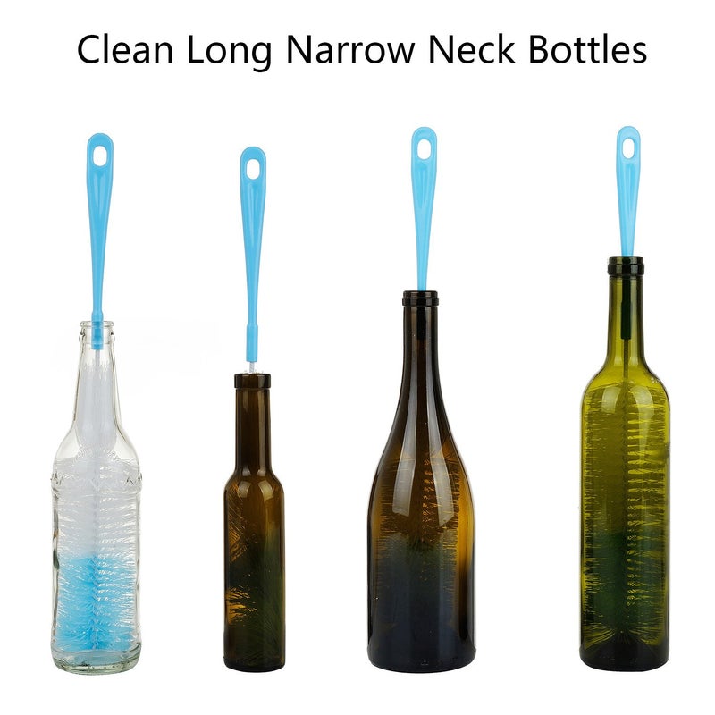 ALINK 3-Pack Long Bottle Cleaning Brush for Narrow Neck Beer, Wine, Flask, Thermos, Sportwell, Pitcher, Brewing Bottle Cleaner, 16 Inches - Image 3