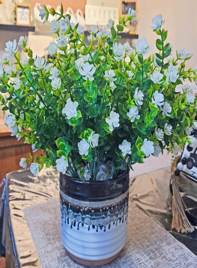 BCBLF Artificial Flowers for Outdoors, Outdoor Faux Plants, 12 Bundles UV Resistant Realistic, Faux Flowers for Outdoor Planters, Spring Summer Home Garden Decoration, White - Image 5