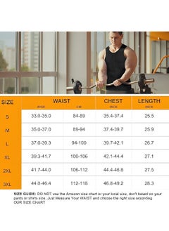 OUYoo Sauna Vest for Men with Waist Trainer Zipper Neoprene Sauna Sweat Suit Tank Top Workout Waist Trimmer Vest  - Image 5