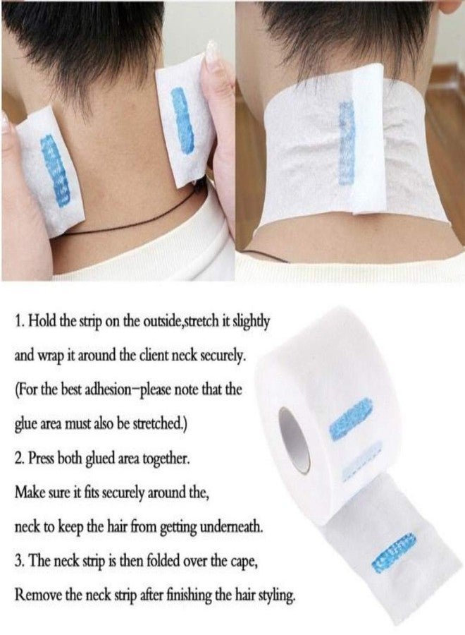 GutarGoo® 4 Pcs Neck Ruffle Roll Paper Strip Tissue for Salon Beauty Barbers, Kitchen Tissue/Paper Towels Rolls: Solid White - Image 3