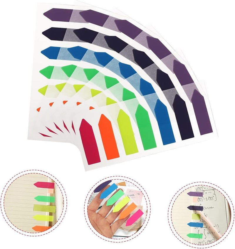 COHEALI 3 حزمة من علامات الصفحات اللاصقة ذات الأسهم، ملصقات لاصقة شفافة للكتب والدفاتر - Image 5
