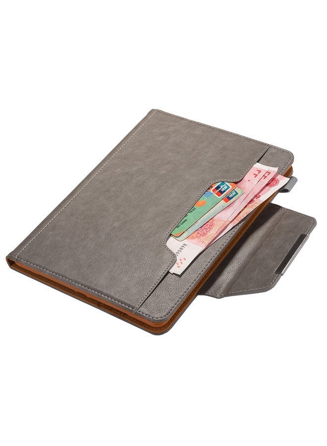 NIBEMINENT Business Style Horizontal Flip Leather Case With Holder/Card Slot/Photo Frame And Wallet For Apple iPad 10.2 inch Grey  - Image 4