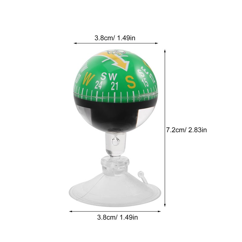 38mm Plastic Suction Cup Vehicle Dashboard Compass Portable Navigation for Car Truck Boat - Image 3