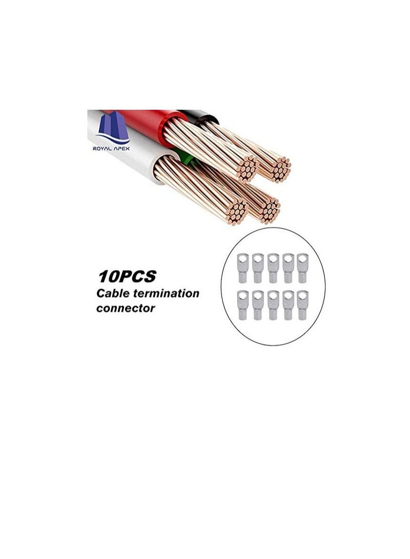 Copper Cable Lugs 10Pcs Set-Wire Terminals, Connector Cable lugs Ring Battery SC Terminals, for Marine, Solar, Automotive, Electric, Home Applications etc (Hole Size 10mm, Cable Size 185mm) - Image 2