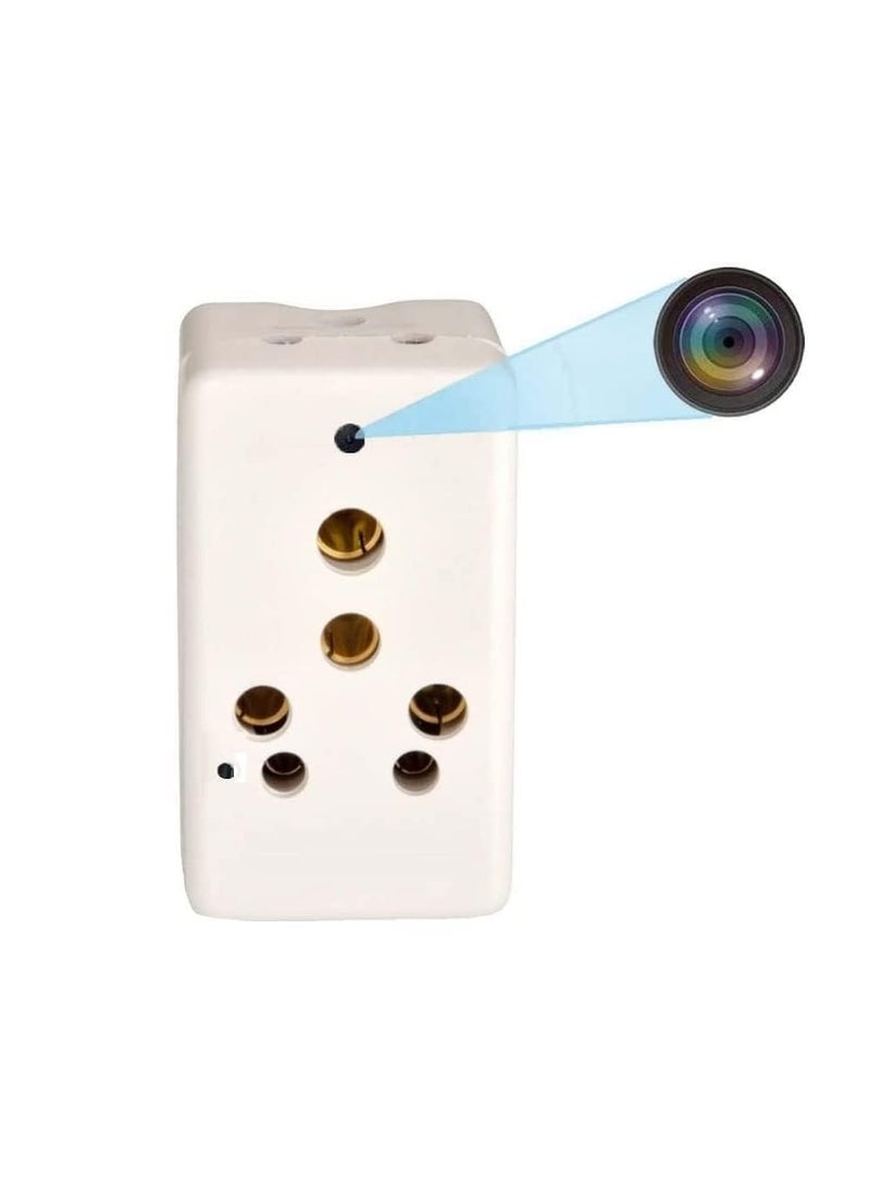GARYVIZ GARYVIZ Power 220v Socket Camera 1080p Hd Audio Video Recording Inbuilt 32GB Memory Watch Live View 24 Hours Work with Power Easy to Use White  - Image 1