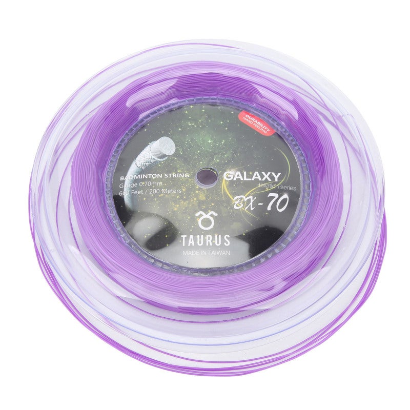 POWERTI BX70 Badminton Rackets String High Elastic Nylon Badminton Racquet String 0.7mm Badminton String 200m Reel Purple - Image 2