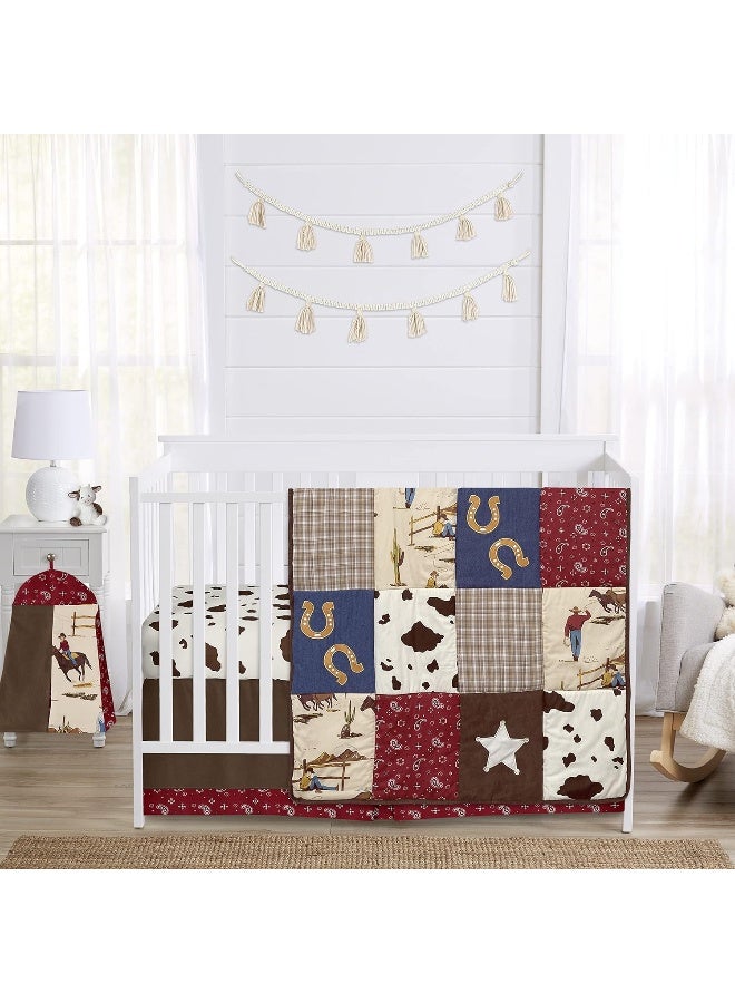 Sweet Jojo Designs Tan and Red Cowboy Foldable Fabric Storage Cube Bins Boxes Organizer Toys Kids Baby Childrens for Wild West Collection Set of 2 - Image 3