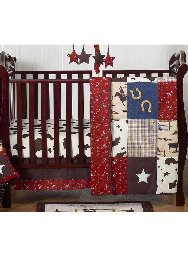 Sweet Jojo Designs Tan and Red Cowboy Foldable Fabric Storage Cube Bins Boxes Organizer Toys Kids Baby Childrens for Wild West Collection Set of 2 - Image 4