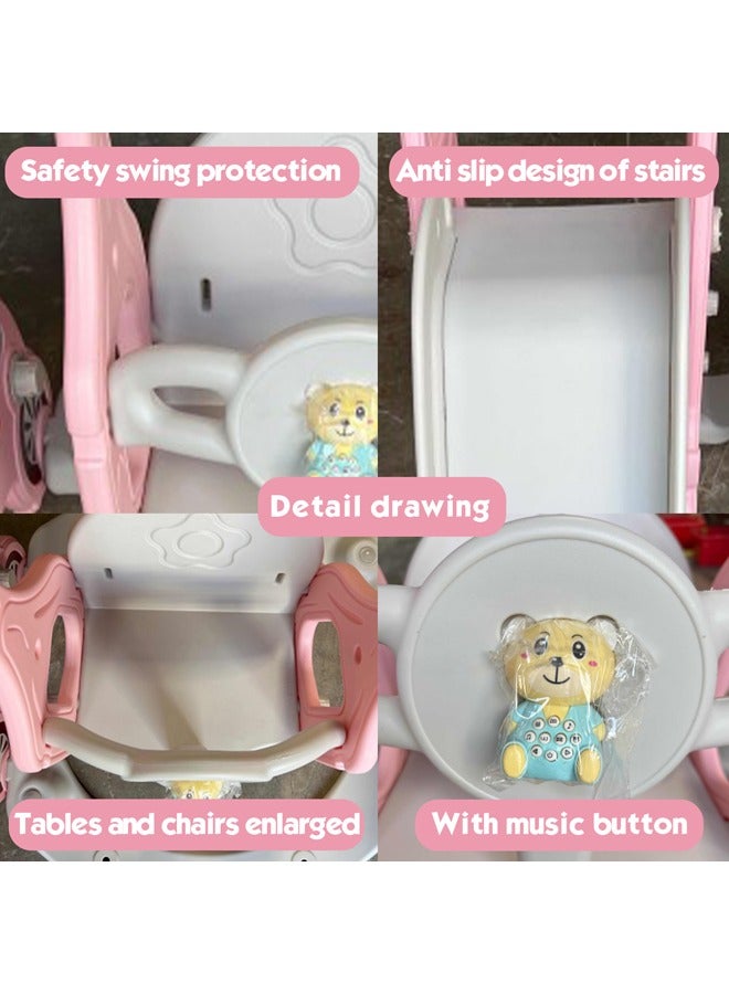 JSAITOYS Indoor Plastic Playground Baby Indoor Slide With Swing Set Playhouse Playroom Kids Slides  - Image 4