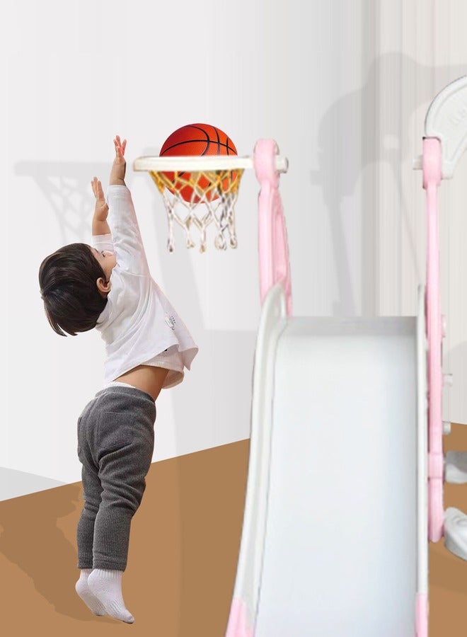 JSAITOYS Indoor Plastic Playground Baby Indoor Slide With Swing Set Playhouse Playroom Kids Slides  - Image 3