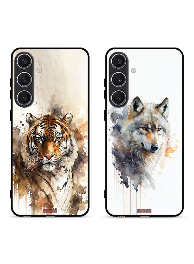 Tolwak Two Cases For Samsung Galaxy S24 FE 5G Protective Covers Tiger Wolf - Image 1
