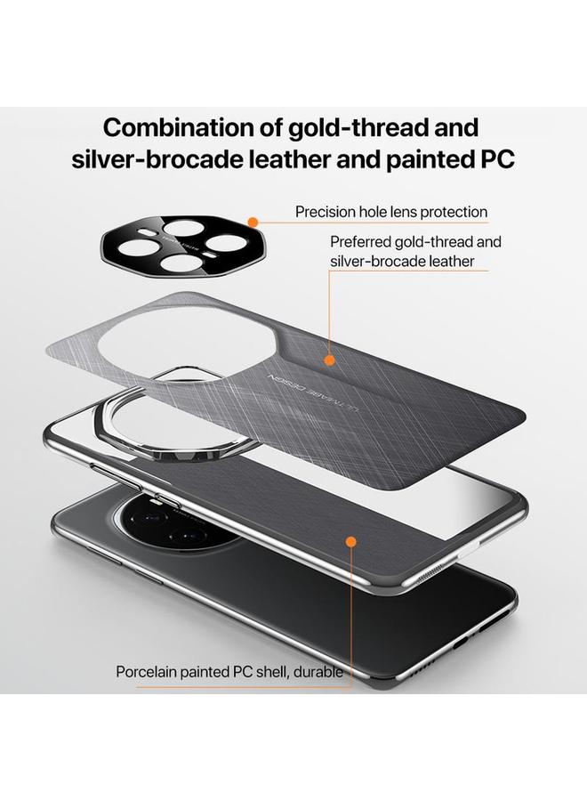 S-TOP Case For Honor Magic6 Pro Imitation Ultimate Design Plain Leather Paint PC Phone Case - Image 5