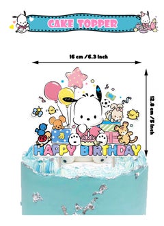 General Pacha Dog theme Birthday party Decoration Pochacco Pacha Dog Birthday Flag Cake Card Balloon Hanging Spin  - Image 3