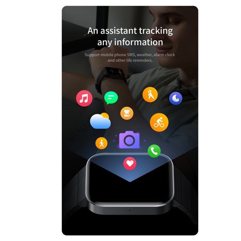 Smartwatch 1.6Inch Amoled HD Touching Screen Wrist Call - 2ATM Waterproof Sports Watch for Fitness Enthusiasts Daily Use & Outdoor Activities - Image 5