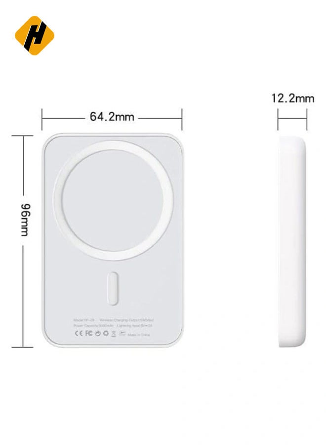 HuHa - Power Bank Wireless 5000mAh Mag-Safe Matte,  Power Bank Fast Charging, Portable Charger, Magnetic Rechargeable Battery Pack Station For iPhone 13/12/Galaxy S21/S20 - Image 1