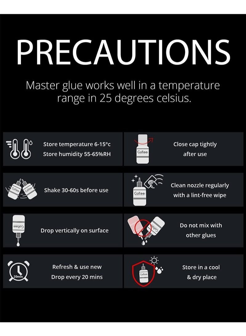 GOLLEE Eyelash Extension Glue 0.5-1S Drying time - Image 5
